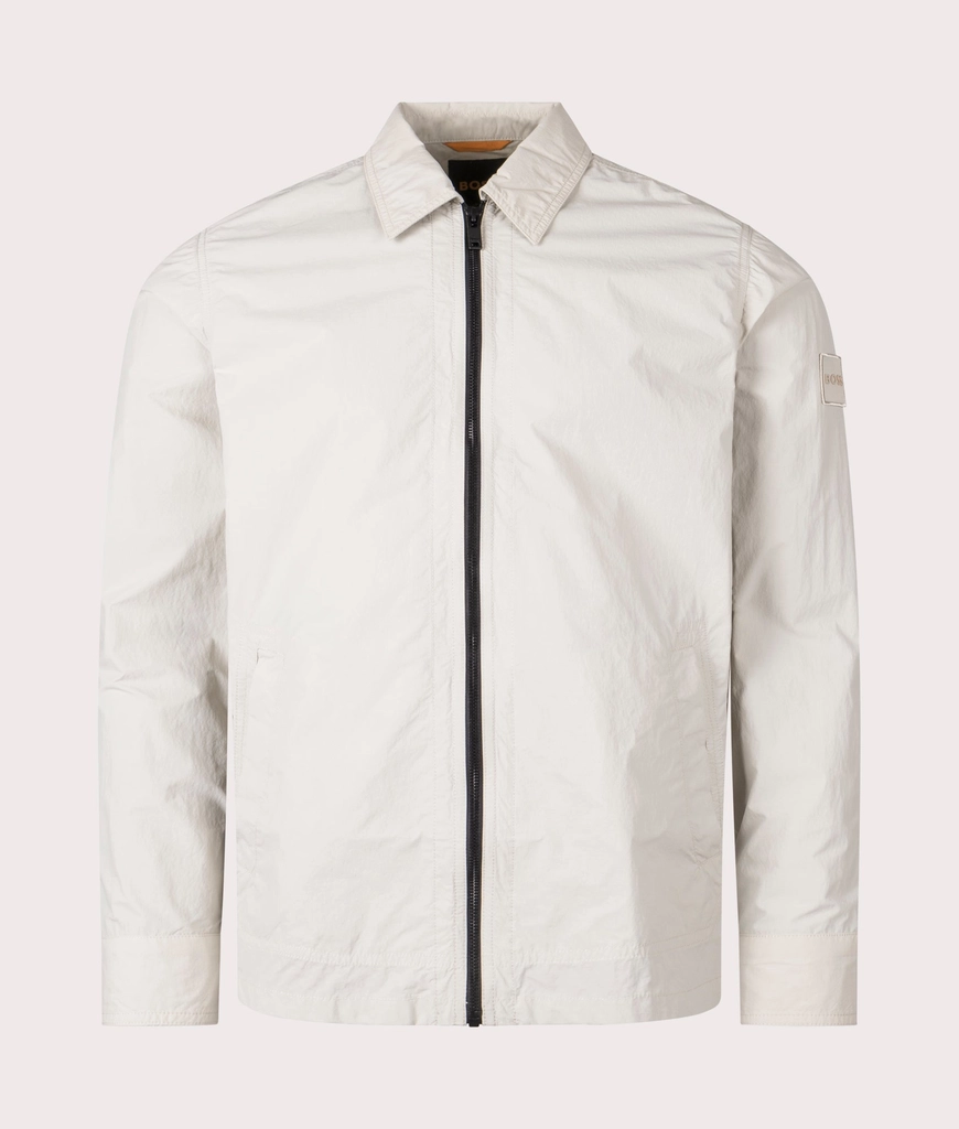 Hugo Boss Mens Oversized Leejay Zip Overshirt